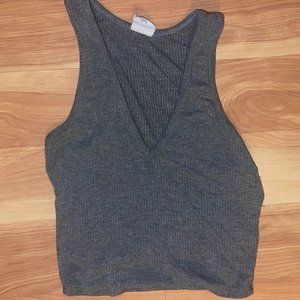 Gray Cropped Tank